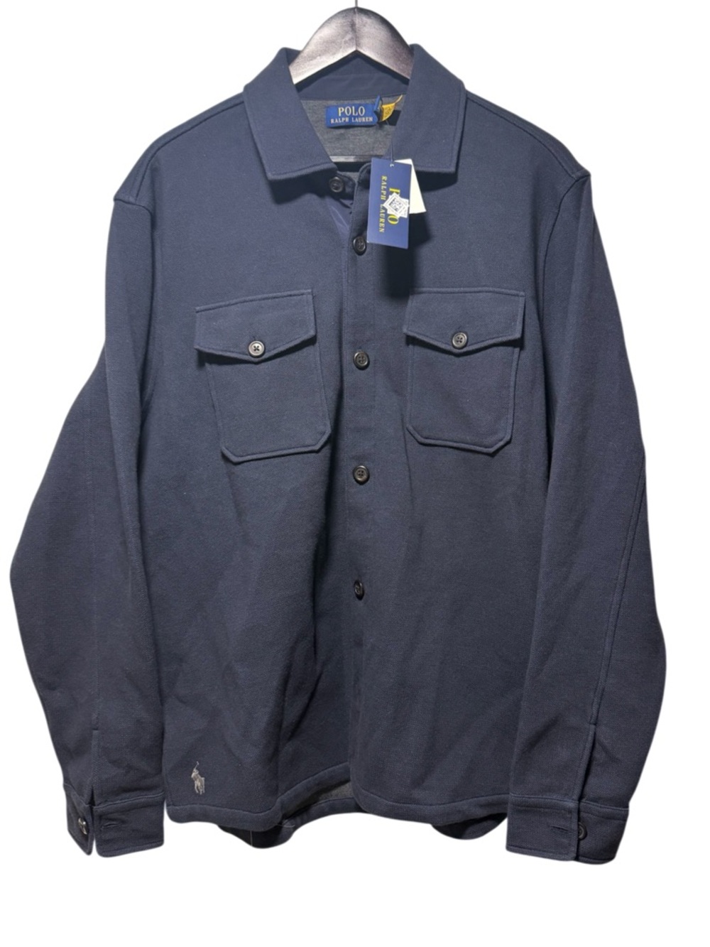 Polo by Ralph Lauren Dark Navy Button-Front Shirt Jacket